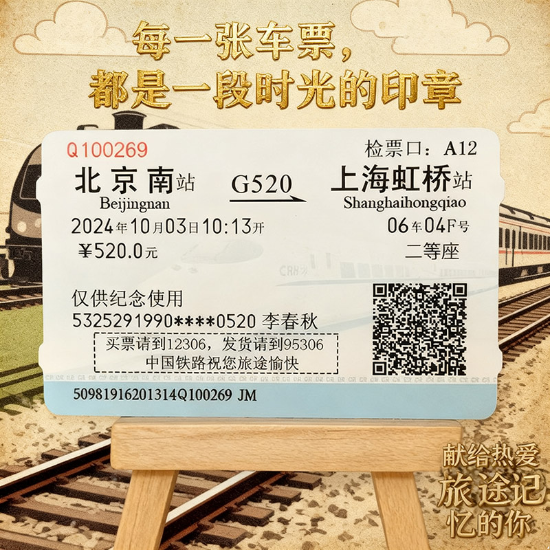 <strong>纸质火车票高铁票打印车票制作邮寄</strong>